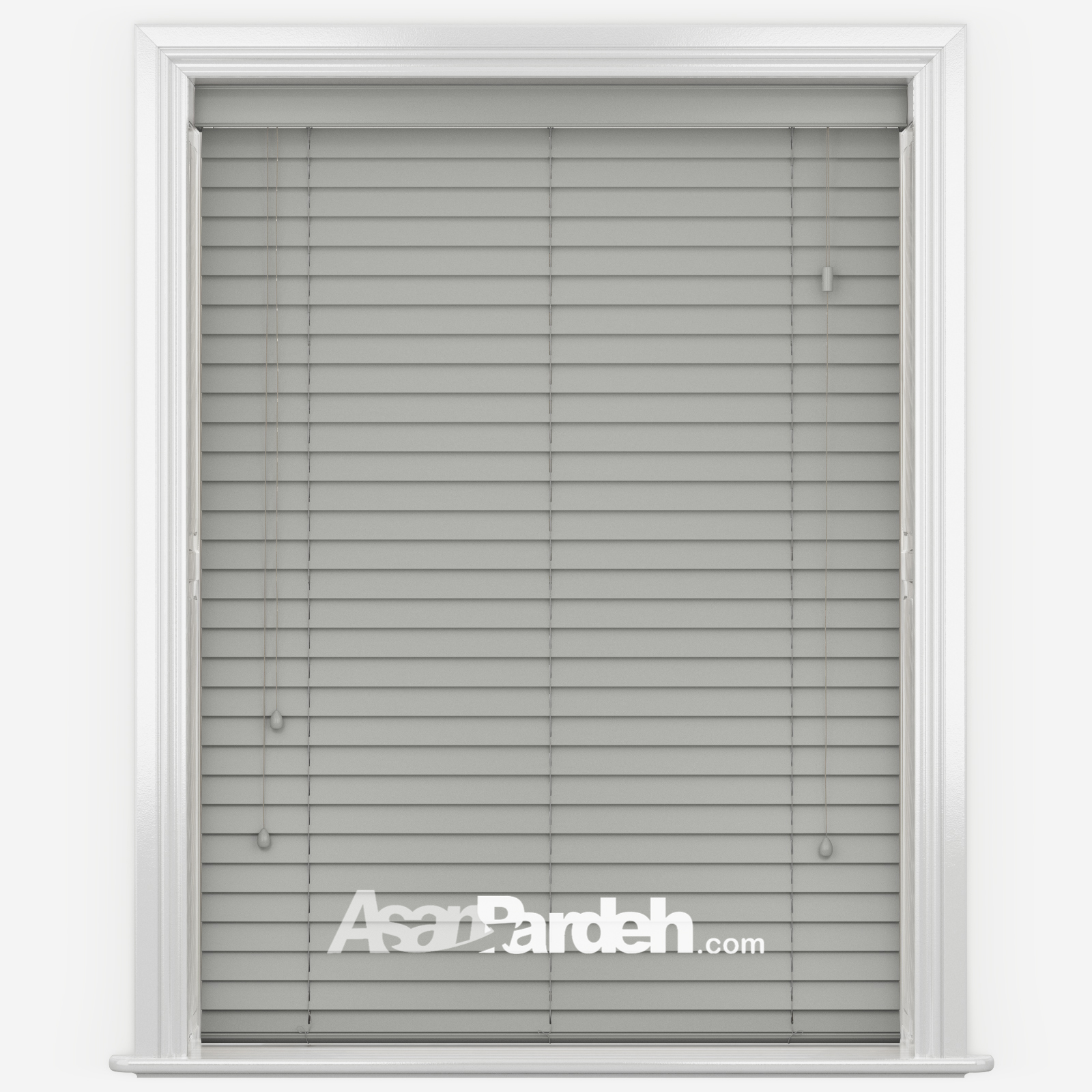 پرده کرکره چوب طوسی